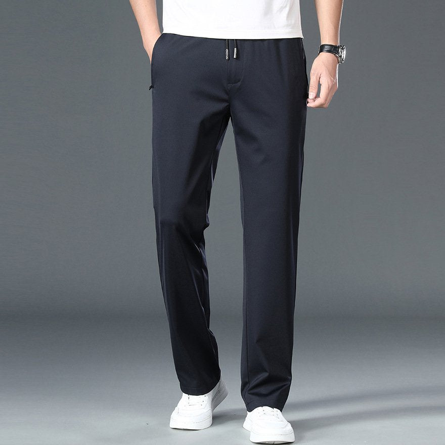 ššćL-5XLćPantaloni business casual cu picior drept Či elastic, uČor Či subČire.