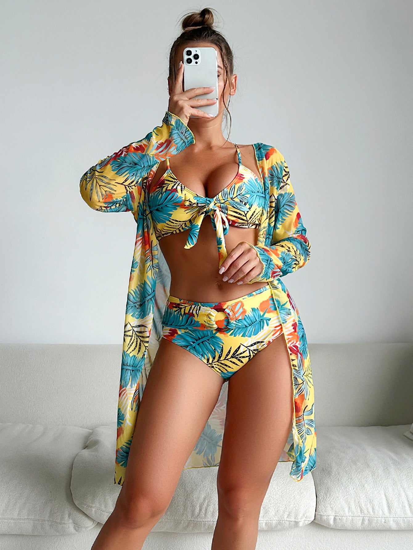 ✨👙 Noul costum de baie din trei piese de modă nouă, mai multe culori disponibile