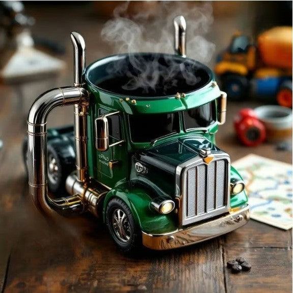 👍🚛【Cadouri Premium】Căni de cafea lucrate manual, în formă de camion