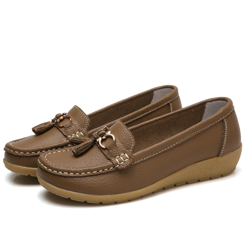 💕【35-44】Noi pantofi din piele pentru femei, la modă de primăvară și vară.