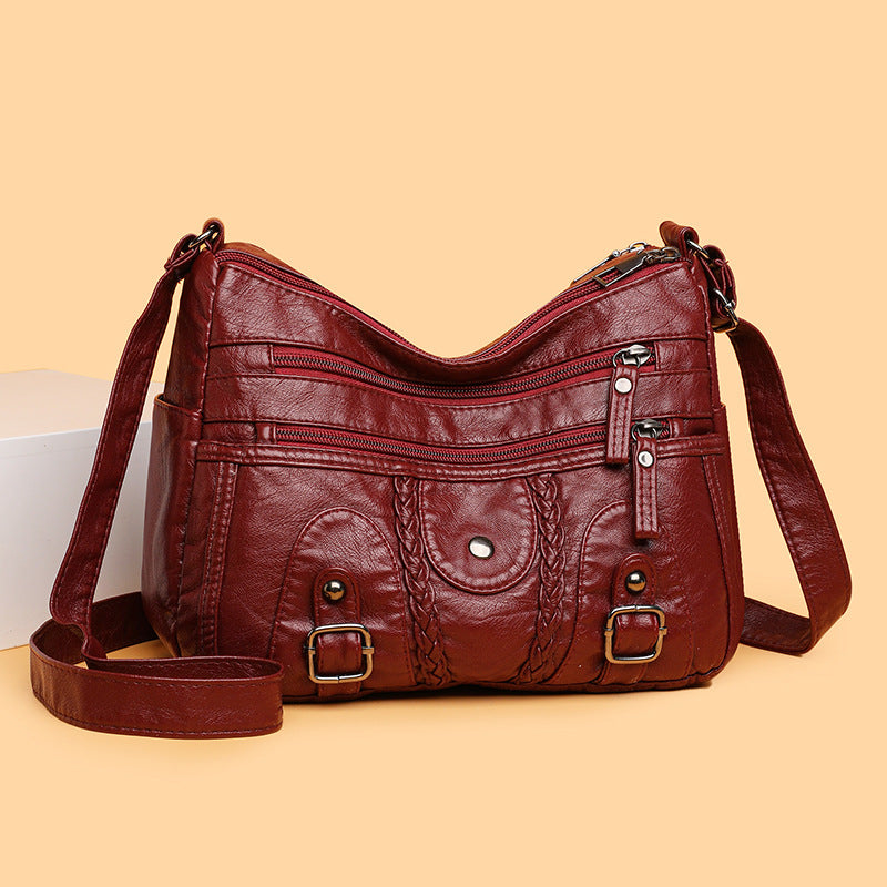 🩰👜 Modna torbica za srednjo in starejšo generacijo, več predelkov, za nošenje na eni rami ali po diagonali, z dovršeno prestižno teksturo