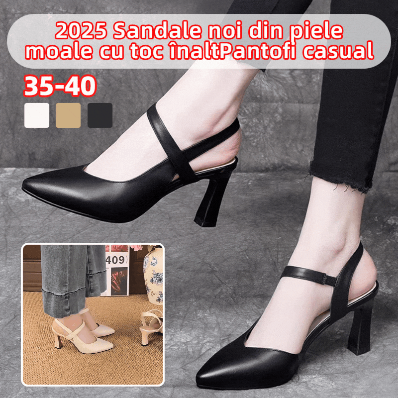 👠【34-42】 Pantofi cu toc înalt care rezolvă problema picioarelor obosite și dureroase✨✨ Moale și confortabile, stabile și anti-alunecare, Mergeți 20 de ore fără a obosi Pot fi purtați pentru alergare!