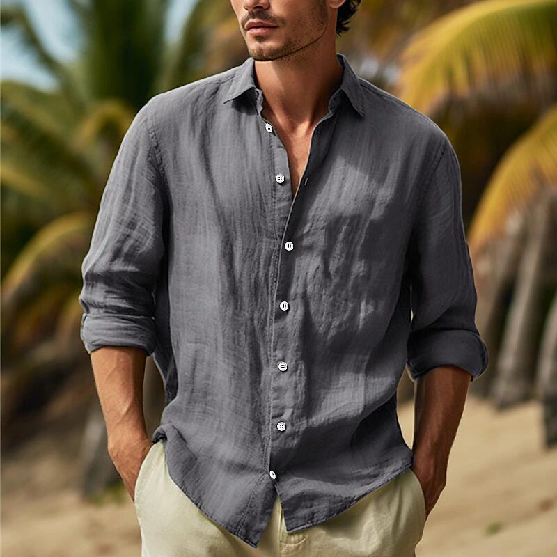 👔【S–3XL】Cămașă bărbătească nouă de vară, cu mâneci lungi.