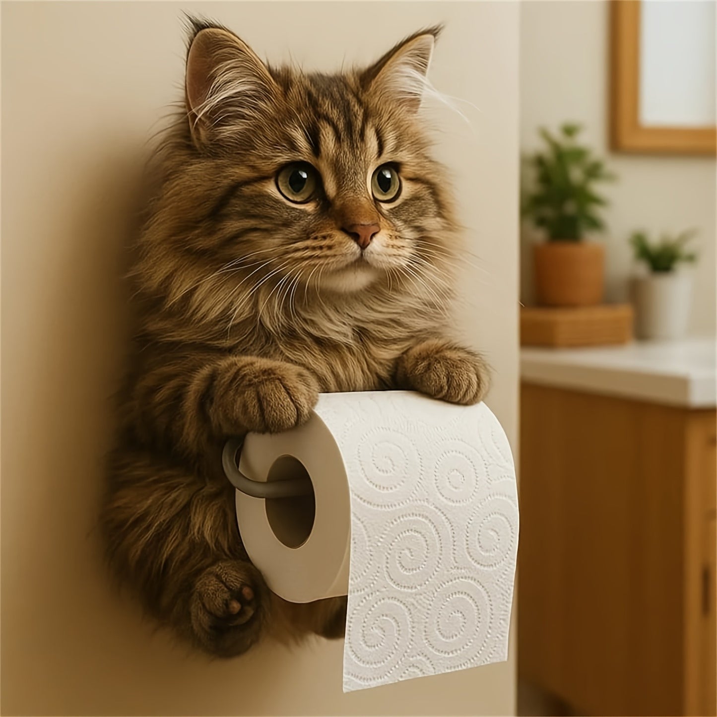 🐱 Suport de hârtie igienică cu tema pisicii drăguțe