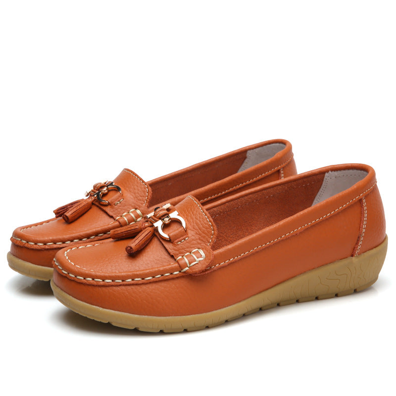 💕【35-44】Noi pantofi din piele pentru femei, la modă de primăvară și vară.