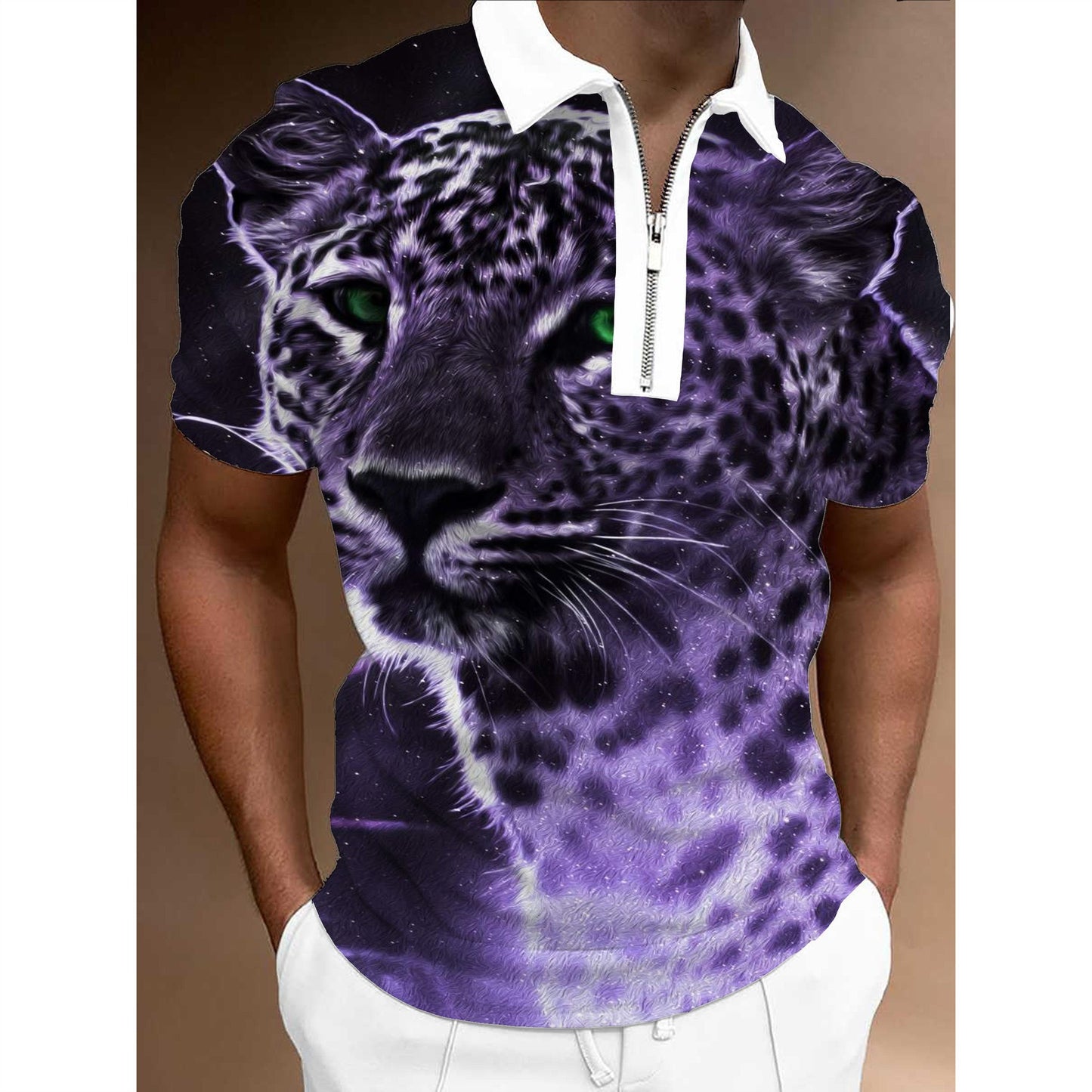š„ćS-5XLćTricou polo sport cu fermoar nou la modÄ pentru bÄrbaČi