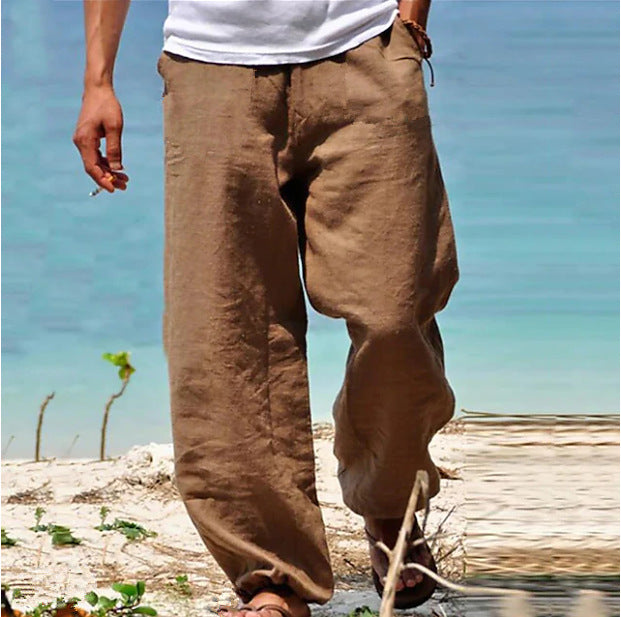 👖🕺【S–5XL】 Pantaloni bărbătești de vară, largi și cu croială dreaptă.