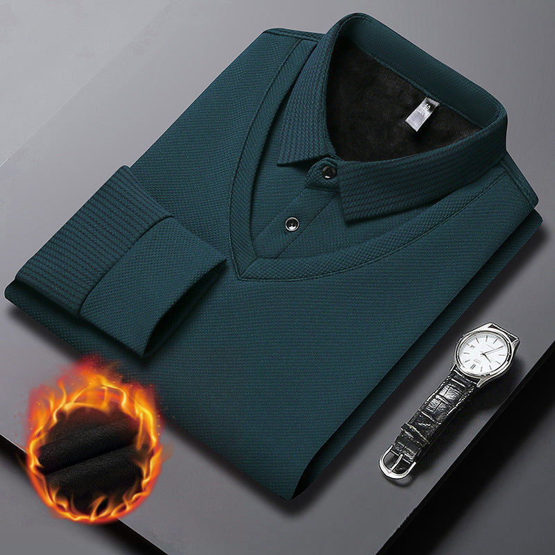 🔥【45% OFF】【Set de 2 bucăți/cumpărați unul, primiți unul gratuit】 【M-4XL】Cămașă POLO fals din două piese cu dungi patchwork