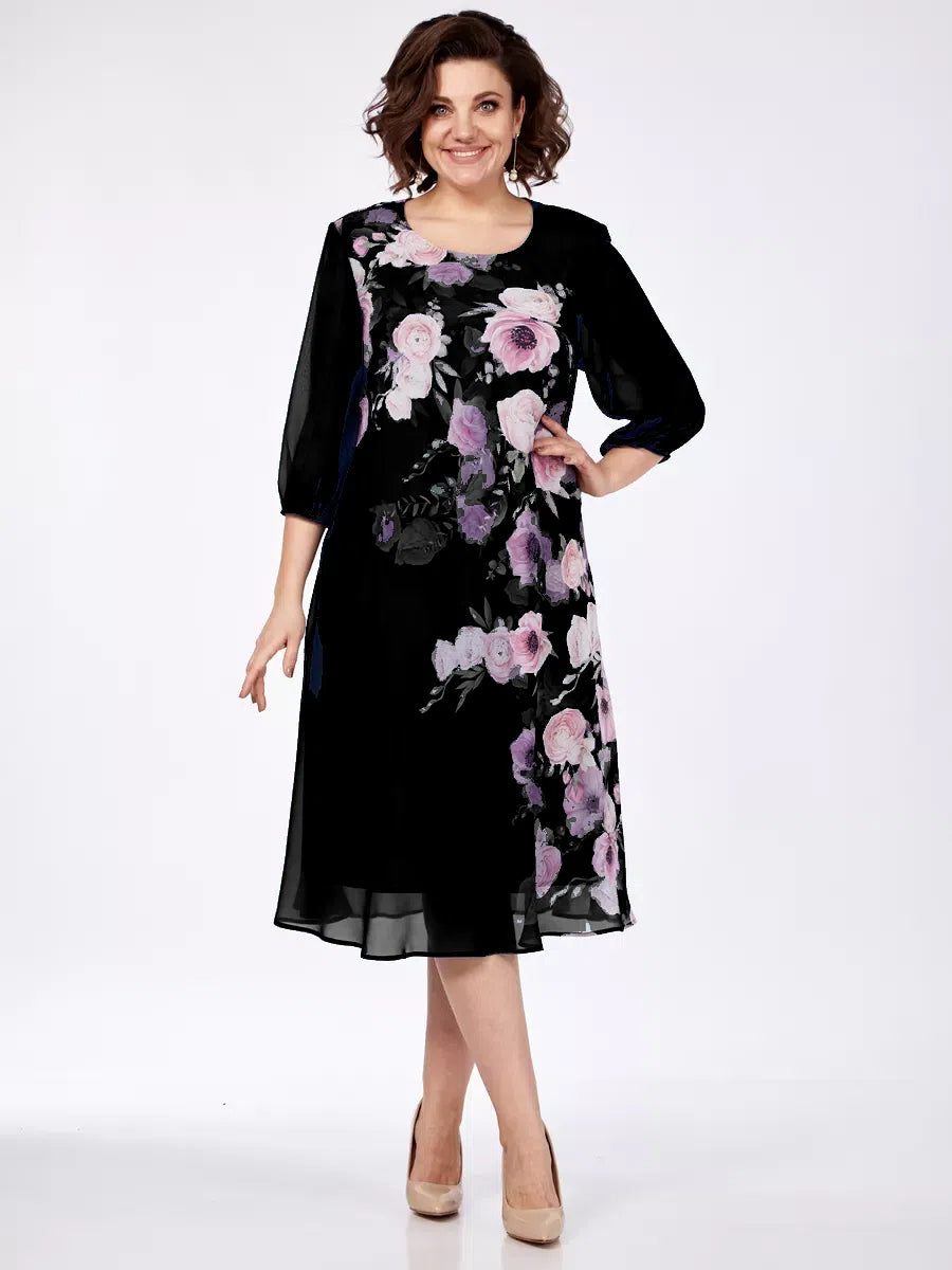 🌸Reducere flash--49%OFF💥💕【S-5XL】 Rochie elegantă cu imprimare florală de primăvară 🌷💃