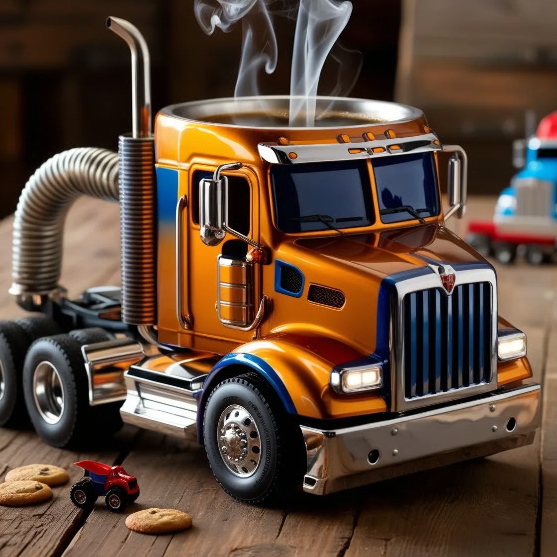 👍🚛【Cadouri Premium】Căni de cafea lucrate manual, în formă de camion