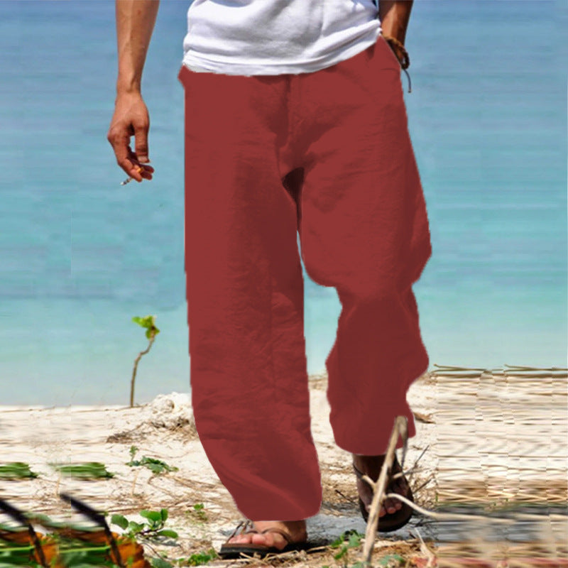 👖🕺【S–5XL】 Pantaloni bărbătești de vară, largi și cu croială dreaptă.