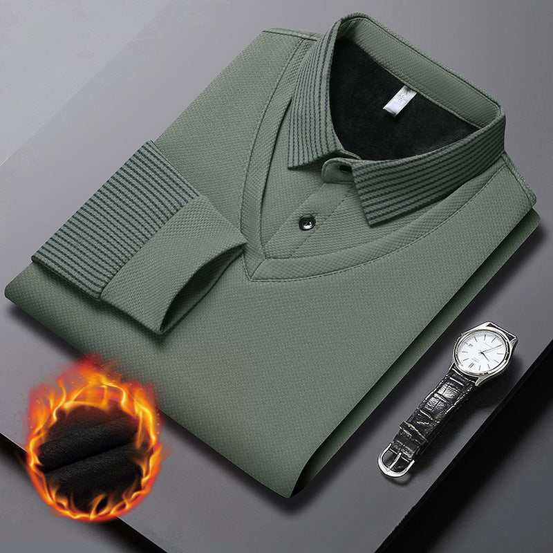 🔥【45% OFF】【Set de 2 bucăți/cumpărați unul, primiți unul gratuit】 【M-4XL】Cămașă POLO fals din două piese cu dungi patchwork