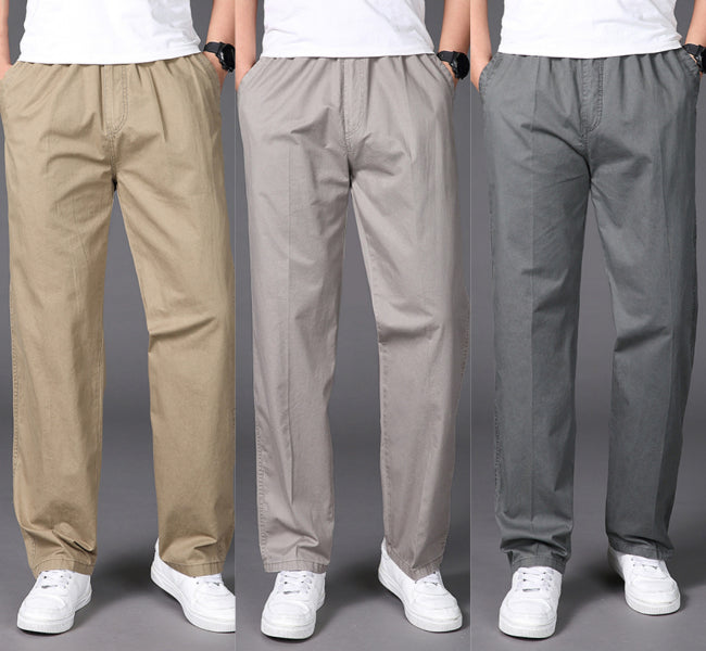 👖👍【50-130KG】2025 noi pantaloni drepti casual pentru bărbați de mărime mare