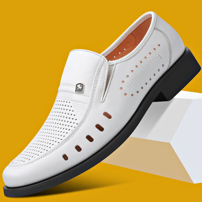 【38-44】Pantofi business casual pentru bărbați, din piele, confortabili și respirabili, din piele de înaltă calitate, care nu se șifonează ușor.