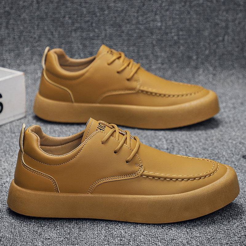 🔥✨【Produs nou】【39-46】2025 pantofi sport noi cu talpă groasă, pantofi sport la modă pentru partea superioară din piele naturală
