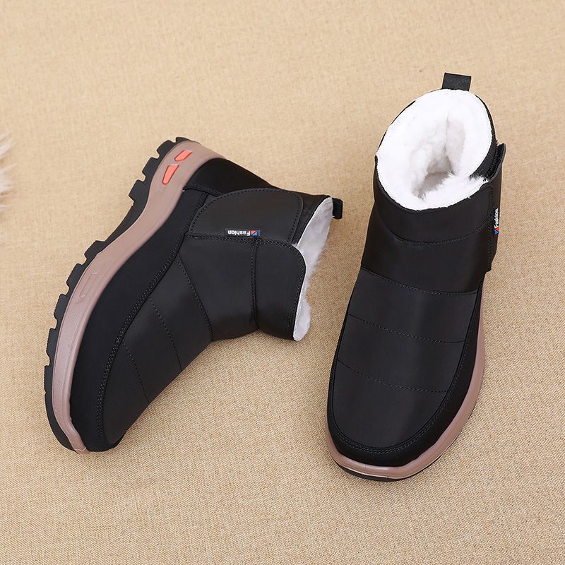 🔥【39-45】👟Cizme de zăpadă impermeabile din bumbac pentru bărbați❄️Lână pură