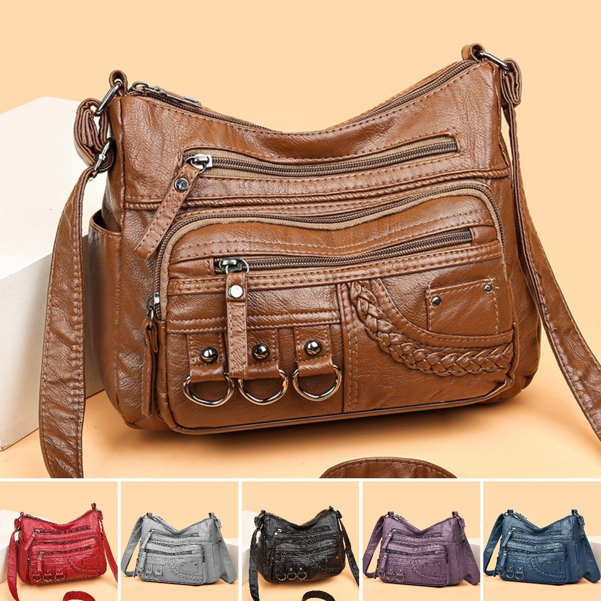 š„š2024 noua geantÄ de umÄr/geantÄ crossbody din piele moale de mare capacitate