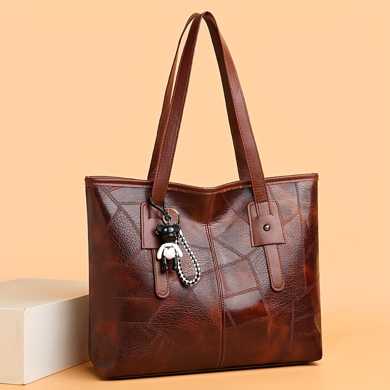 🎀👜Gantă de umăr din piele moale pentru femei la modă✨Ocazională de mare capacitate✨