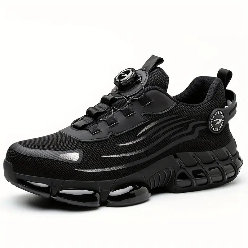 💥Knauf cizme de lucru casual de zi cu zi, rezistente la impact și perforare, cu vârf de oțel, pantofi de siguranță confortabili și anti-alunecare.