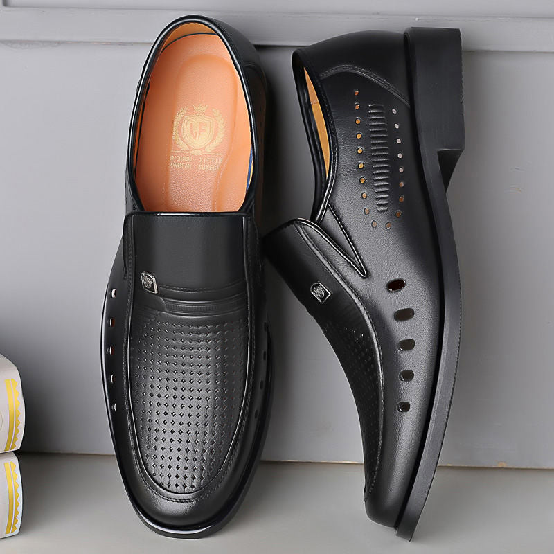 【38-44】Pantofi business casual pentru bărbați, din piele, confortabili și respirabili, din piele de înaltă calitate, care nu se șifonează ușor.