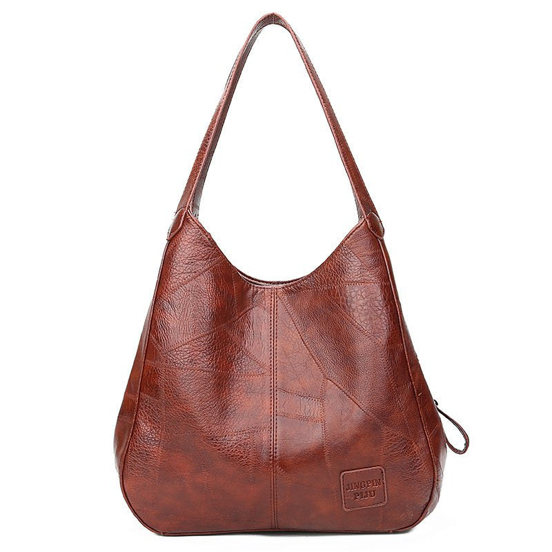 💖👜💖Geantă de umăr din piele moale, cu stil nou, capacitate mare, potrivită