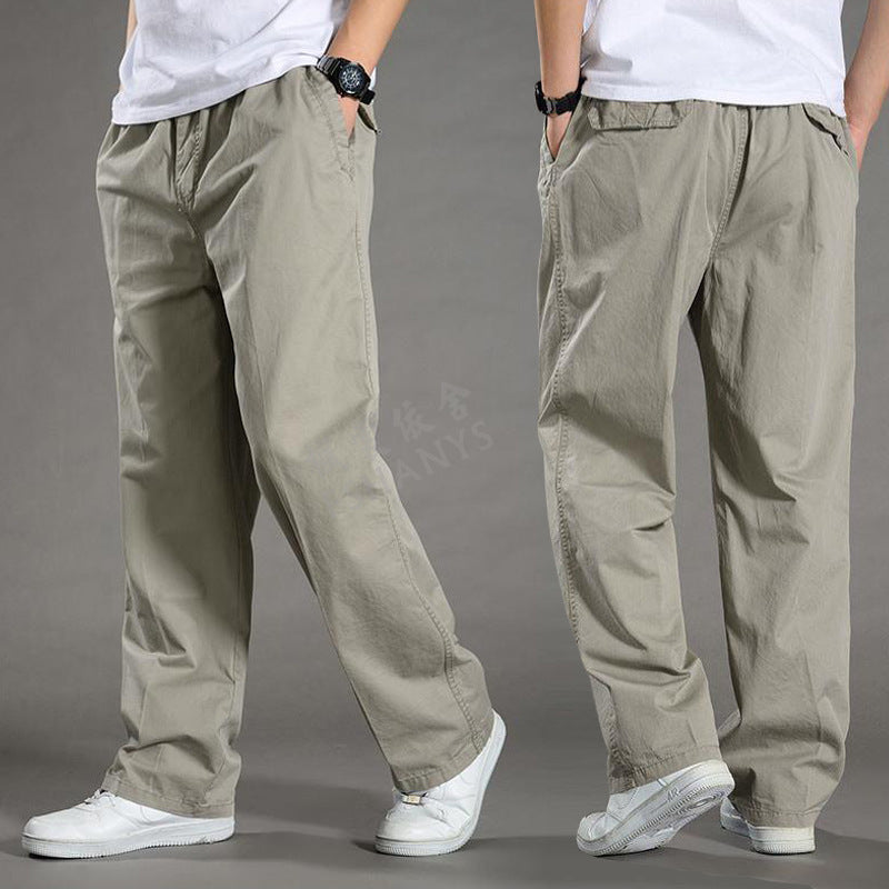 👖👍【50-130KG】2025 noi pantaloni drepti casual pentru bărbați de mărime mare