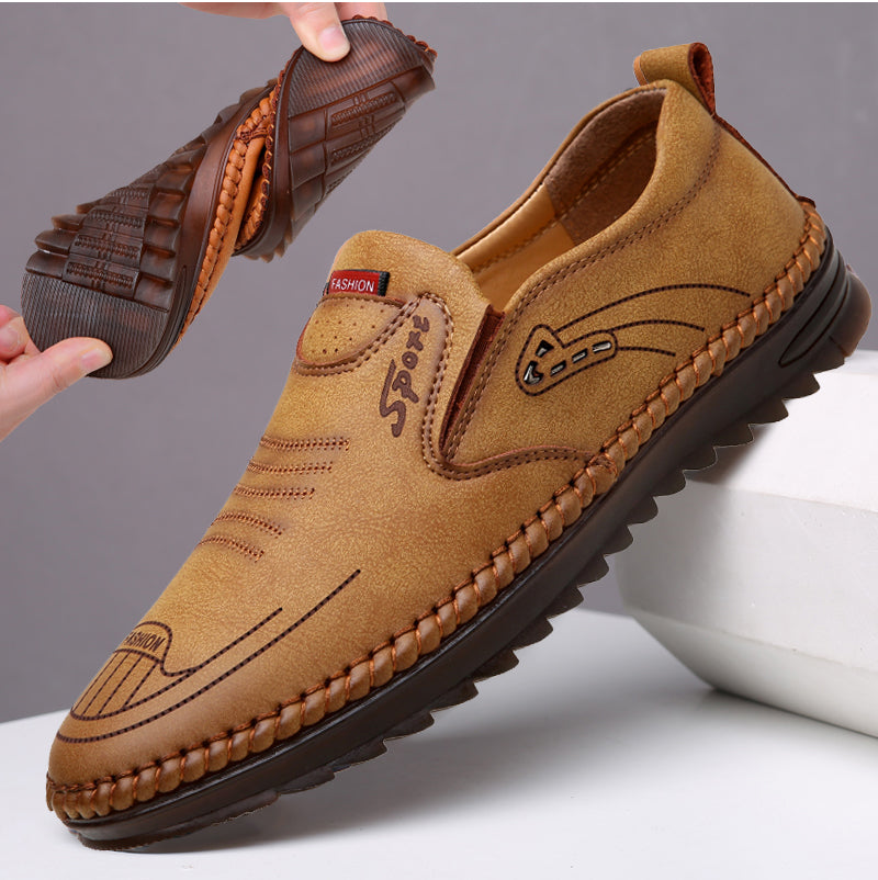 👟Pantofi casual din piele naturală pentru bărbați, lucrați manual