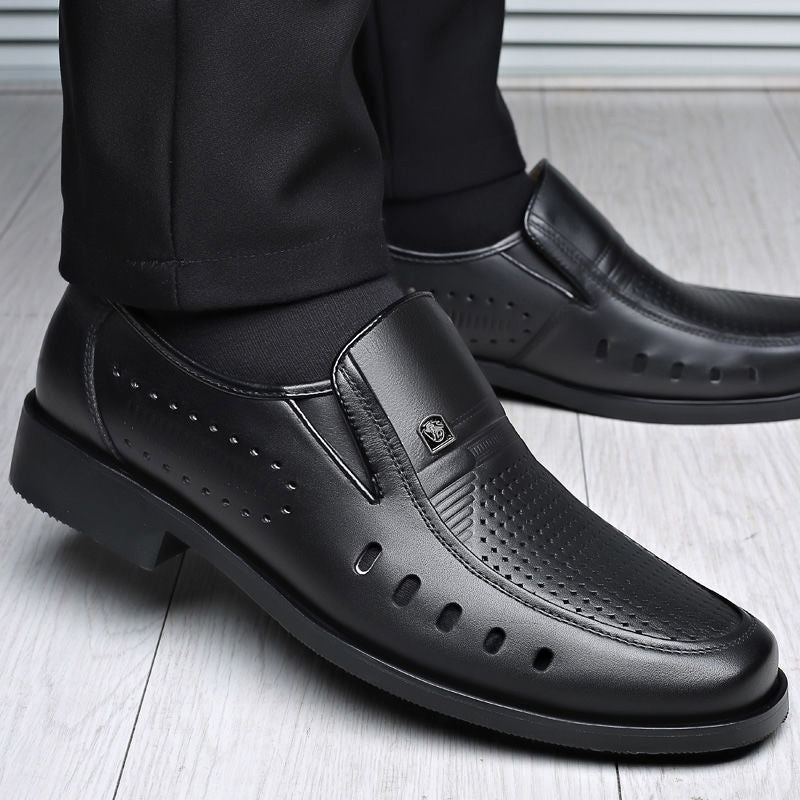 【38-44】Pantofi business casual pentru bărbați, din piele, confortabili și respirabili, din piele de înaltă calitate, care nu se șifonează ușor.