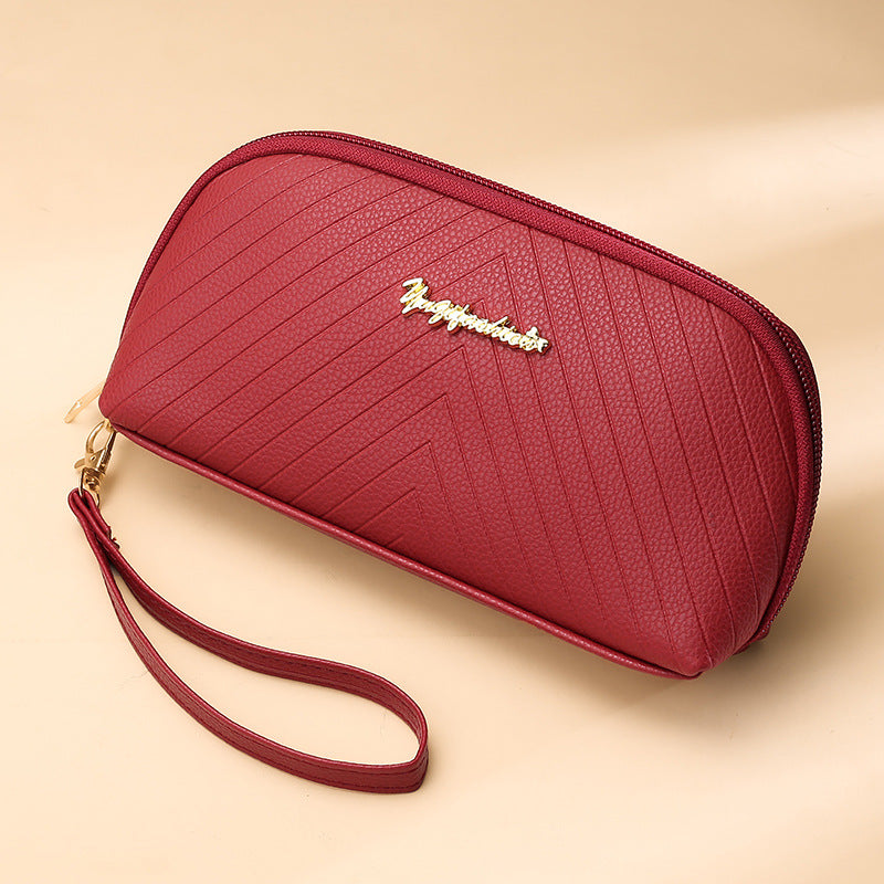 š„ Portofel antifurt pentru femei cu fermoar dublu š„ Ambreiaj de mare capacitate