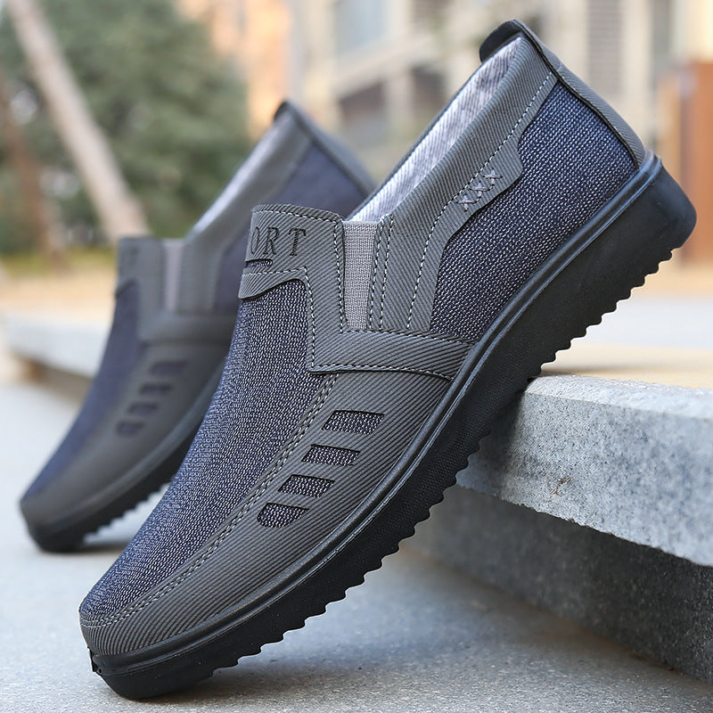 ✨😎【39-47】2025 Pantofi sport bărbătești, respirabili, plați și casual, cusuți manual, calitate superioară garantată.