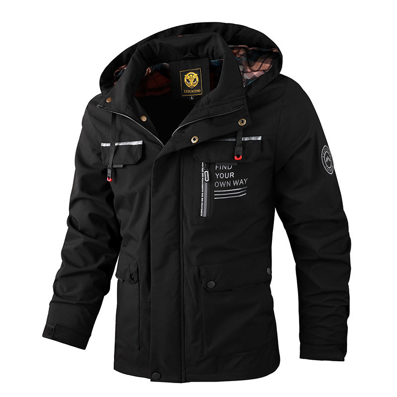 🎆【M-6XL】Nová pánská teplá podzimně-zimní větruodolná a nepromokavá bunda