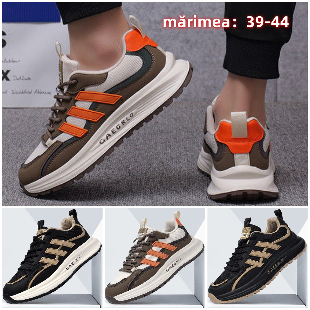 👟【39-44】Pantofi sport din piele rezistentă la apă și murdărie, cu talpă moale pentru confort maxim