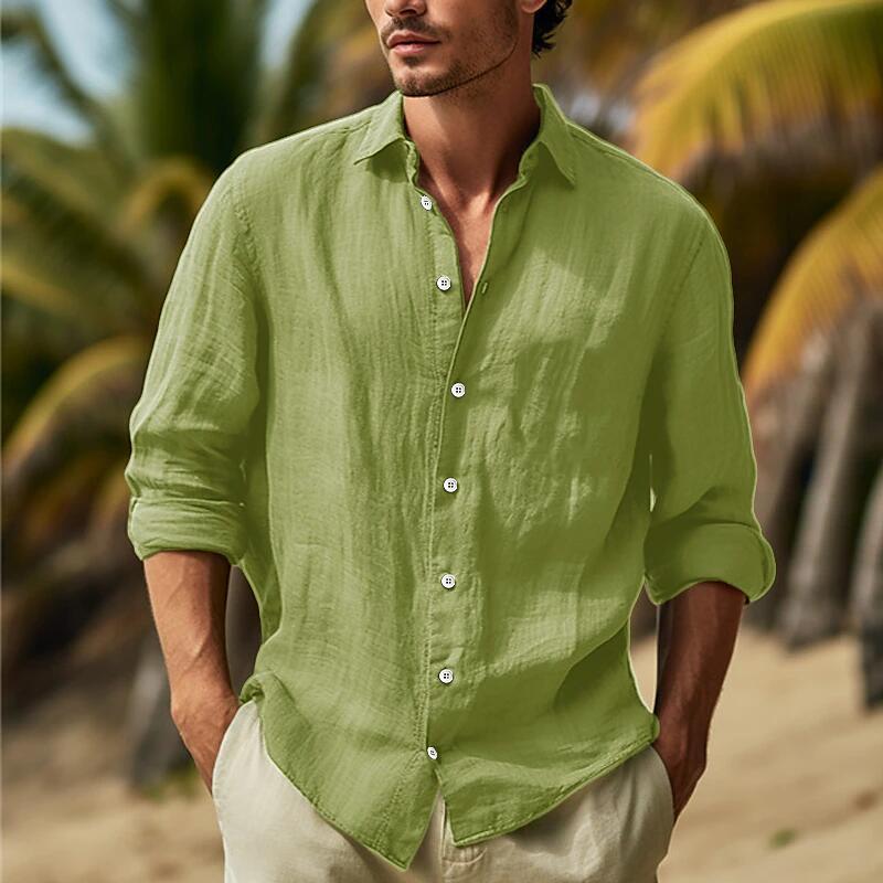 👔【S–3XL】Cămașă bărbătească nouă de vară, cu mâneci lungi.