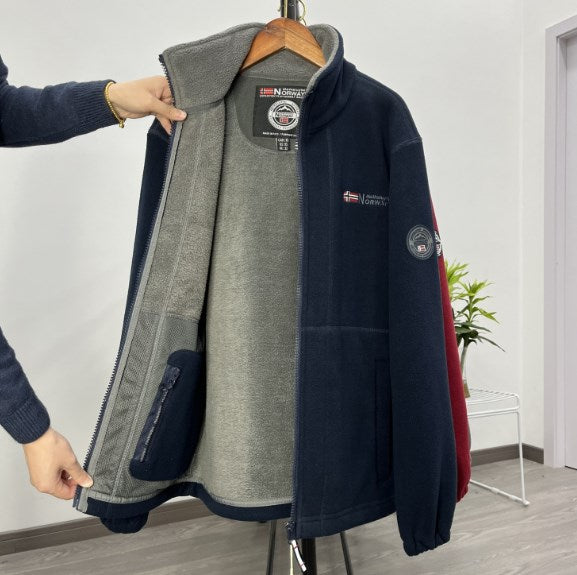 ❄【XS-3XL】 Bărbați casual casual cald toamna și iarna gros catifea fleece plus dimensiunea bărbați sacou
