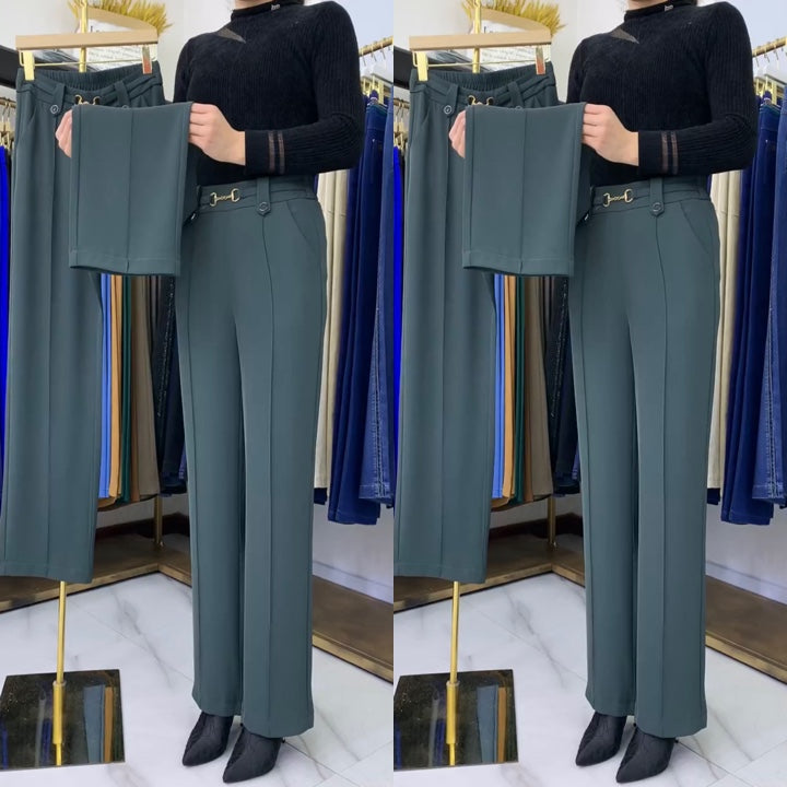 ššćS-4XLćPantaloni noi stretch casual cu talie Ć®naltÄ