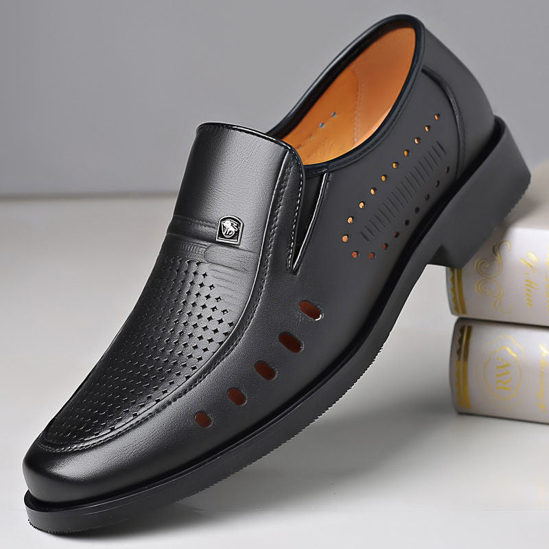 【38-44】Pantofi business casual pentru bărbați, din piele, confortabili și respirabili, din piele de înaltă calitate, care nu se șifonează ușor.