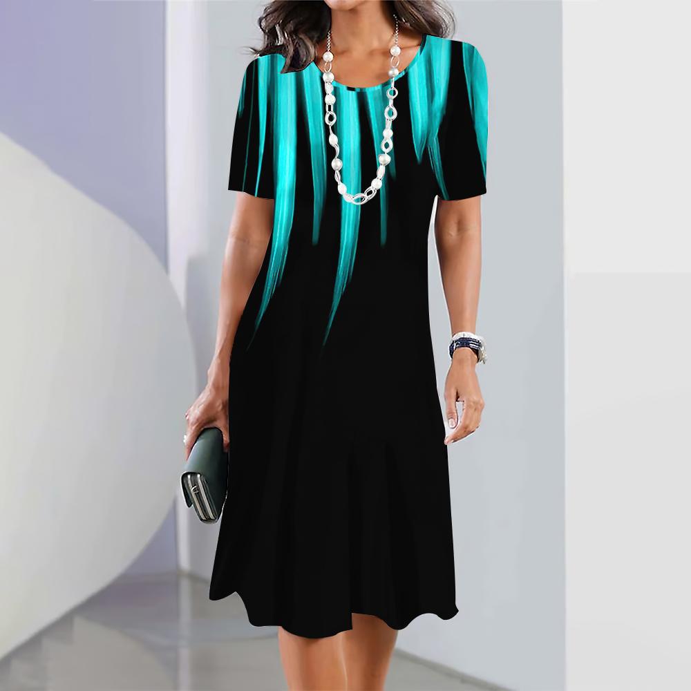 š„ćS-5XLćRochie retro eleganta cu gat rotund