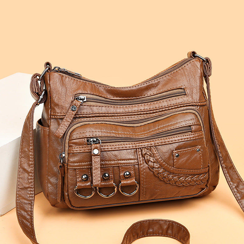 š„š2024 noua geantÄ de umÄr/geantÄ crossbody din piele moale de mare capacitate