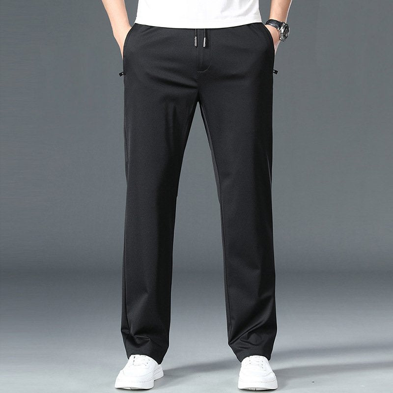 ššćL-5XLćPantaloni business casual cu picior drept Či elastic, uČor Či subČire.