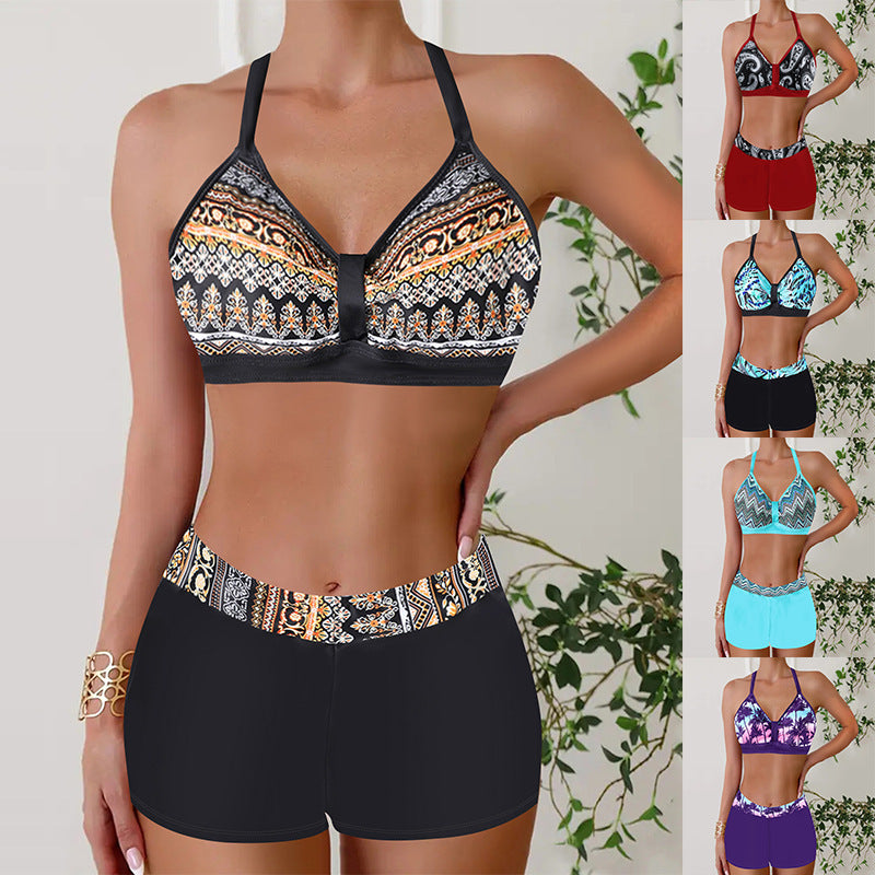 🏖️👙🌴【S-5XL】Set de costum de baie cu imprimeu pentru plajă și vacanță.