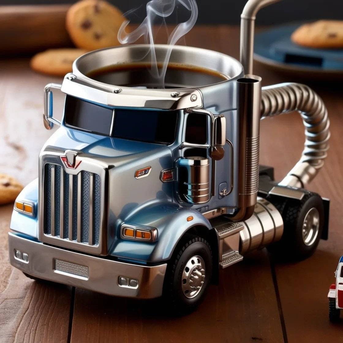 👍🚛【Cadouri Premium】Căni de cafea lucrate manual, în formă de camion