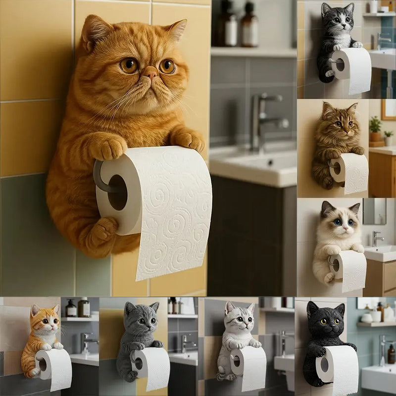 🐱 Suport de hârtie igienică cu tema pisicii drăguțe
