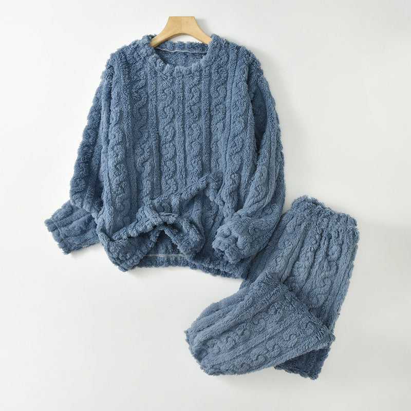 🌺【45-90kg】✨ Dámska mäkká a pohodlná teplá zimná pyžamová súprava