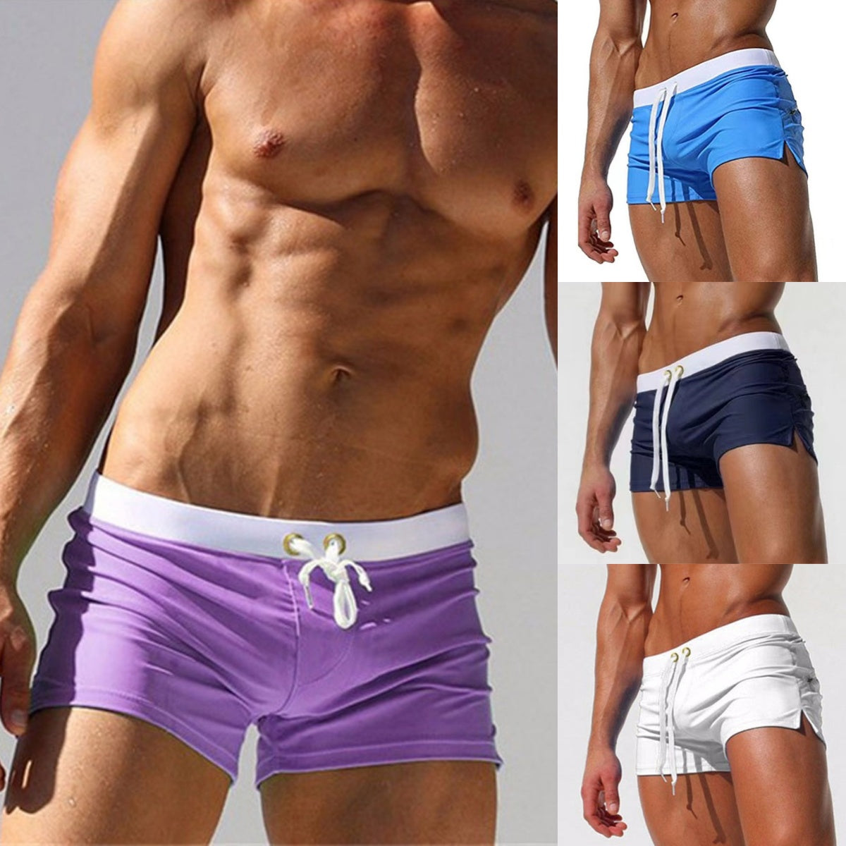 š„š“ćReducere de varÄććS-3XLć2025 Noua modÄ de varÄ, pantaloni scurČi sport pentru bÄrbaČi cu uscare rapidÄ, trunchi de baie