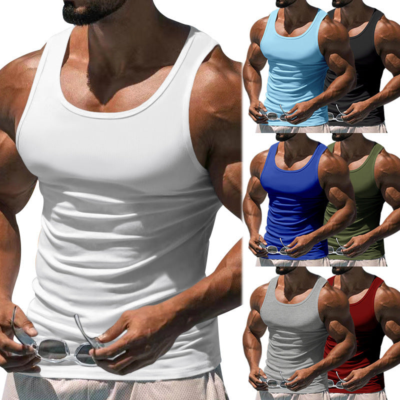 ✨🎽【S–3XL】Maiou bărbătesc simplu pentru vară, ideal pentru fitness, sport și uz zilnic.