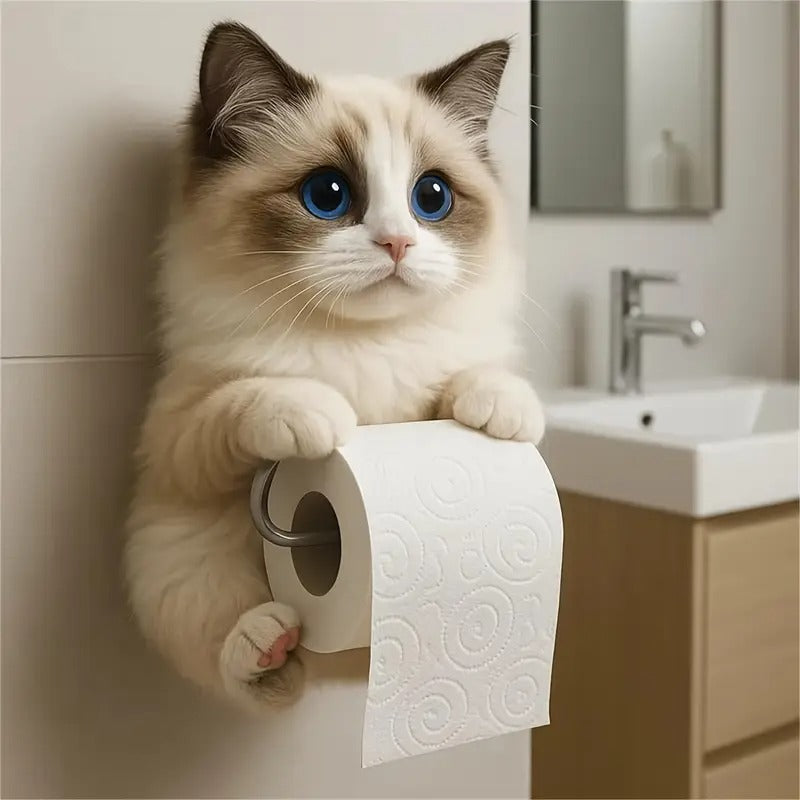 🐱 Suport de hârtie igienică cu tema pisicii drăguțe