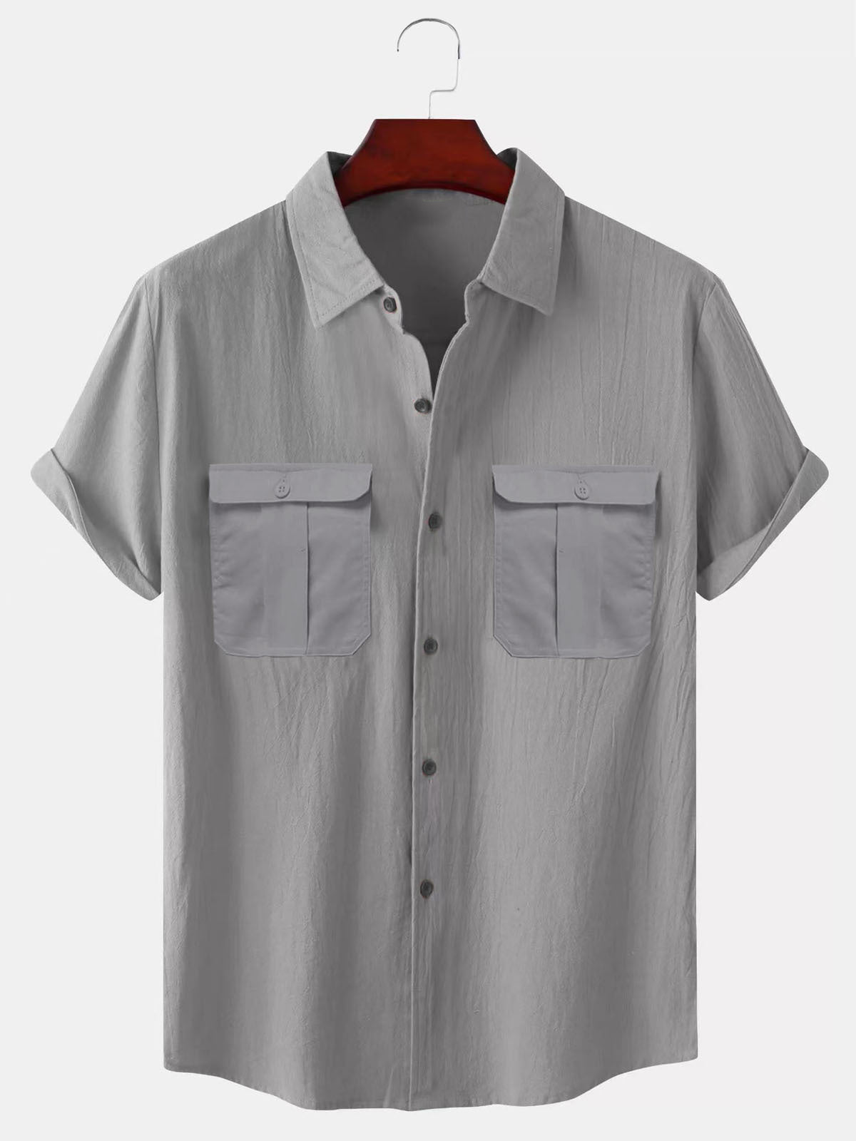 💁♂️✨【M-5XL】Nova poletna moška preprosta lanena srajca - prijetna za kožo in mehka