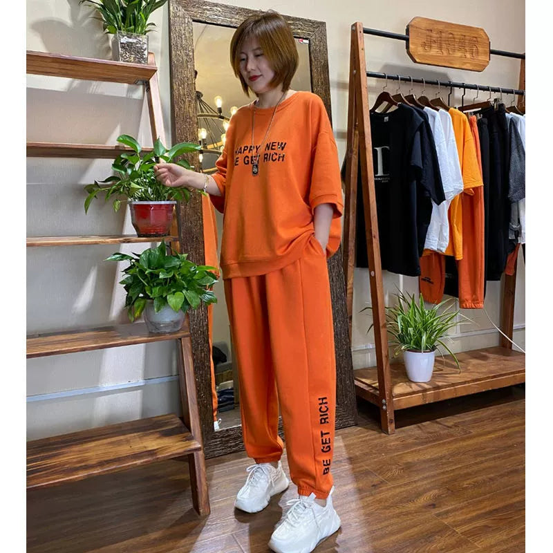 š¹ćM-4XLććTopuri + PantalonićSet nou de Ć®mbrÄcÄminte sport Či casual pentru femei