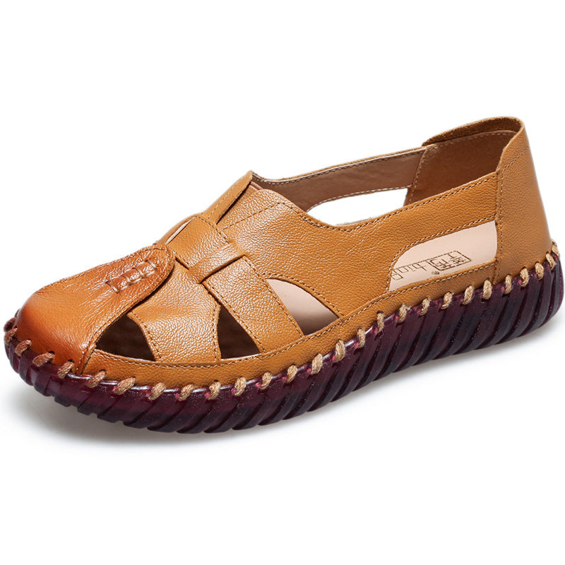 ❤️🥿【35-41】Sandale plate pentru femei din piele moale de piele goală💥