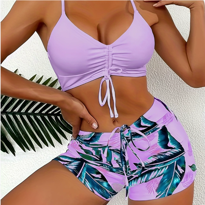 🏊‍♀️👙【Promoție de vară】Costum de baie elegant cu imprimeu – mărimi mari disponibile.